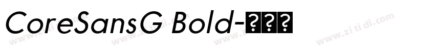 CoreSansG Bold字体转换